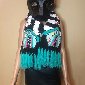 Beetlejuice sand worm scarf